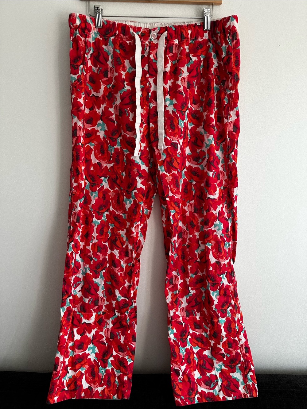 Lord and Taylor Cotton Floral Colorful Straight leg Low Rise Pants Size Large
